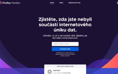 Firefox Monitor vás upozorní na úniky dat
